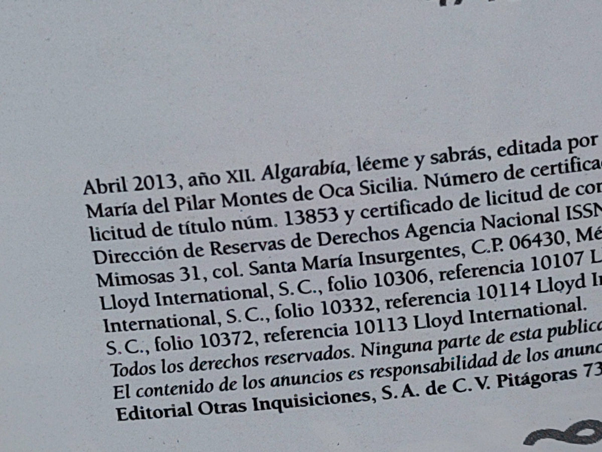 202- Algarabía. Rubias, Beatniks Y Tópers Perdidos - # 103, Año XII, Abril 2013