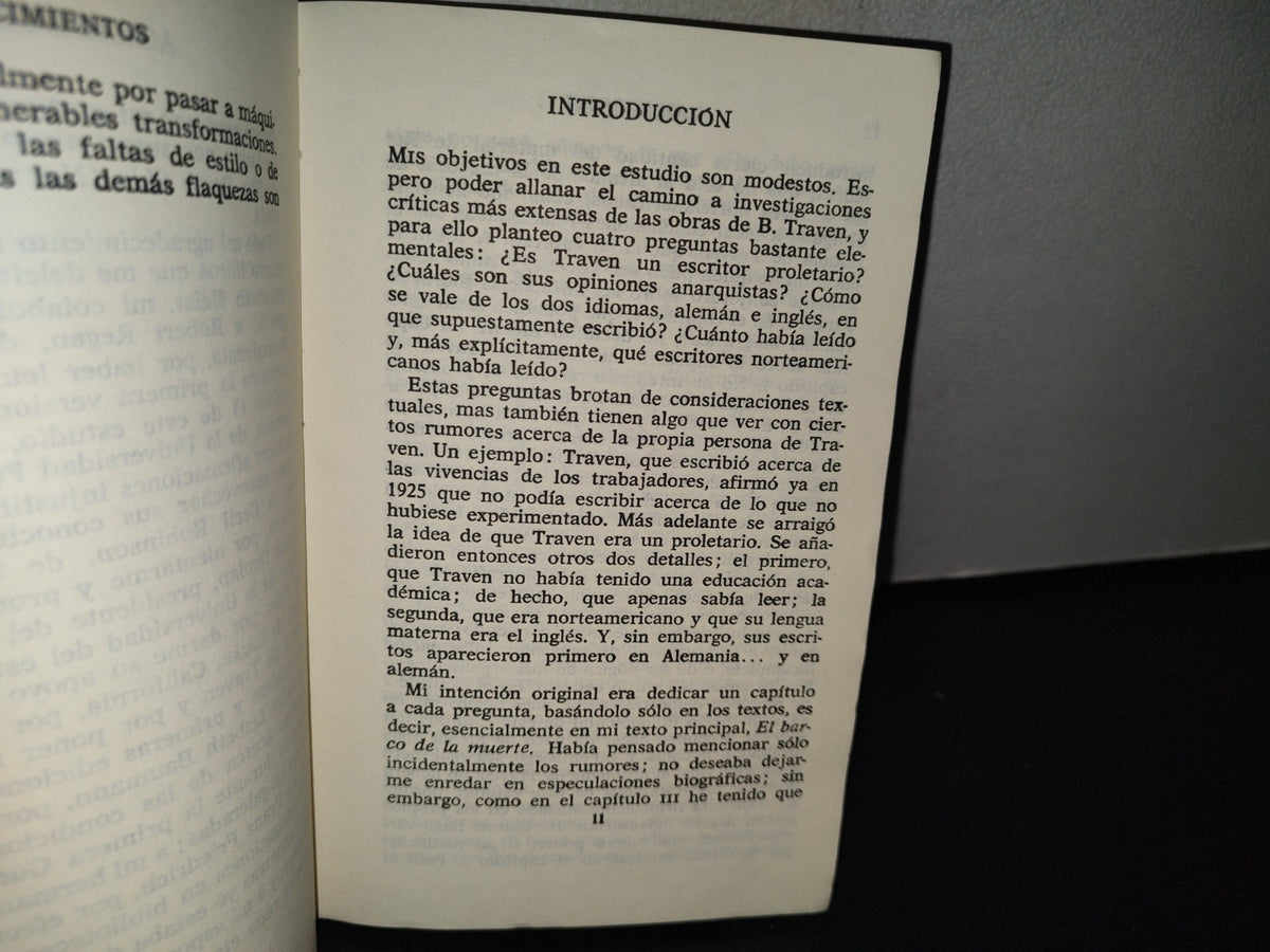 90- Michael L. Bauman. B. Traven, Una Introducción - Primera Edición En Lecturas Mexicanas, 1985