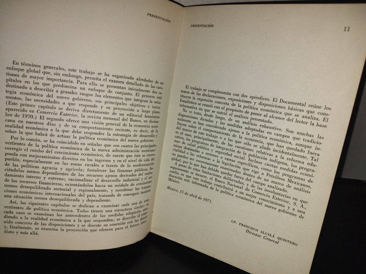 153- México: La Política Económica Del Nuevo Gobierno. Banco Nacional Del Comercio Exterior, Primera Edición, 1971
