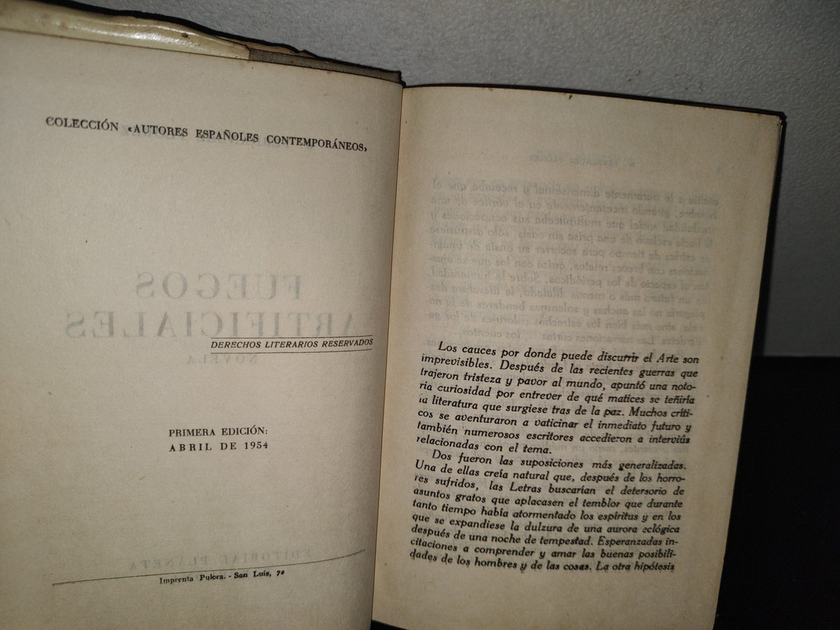 85- Fuegos Artificiales - Wenceslao Fernández Flórez - Primera Edición: Abril De 1954