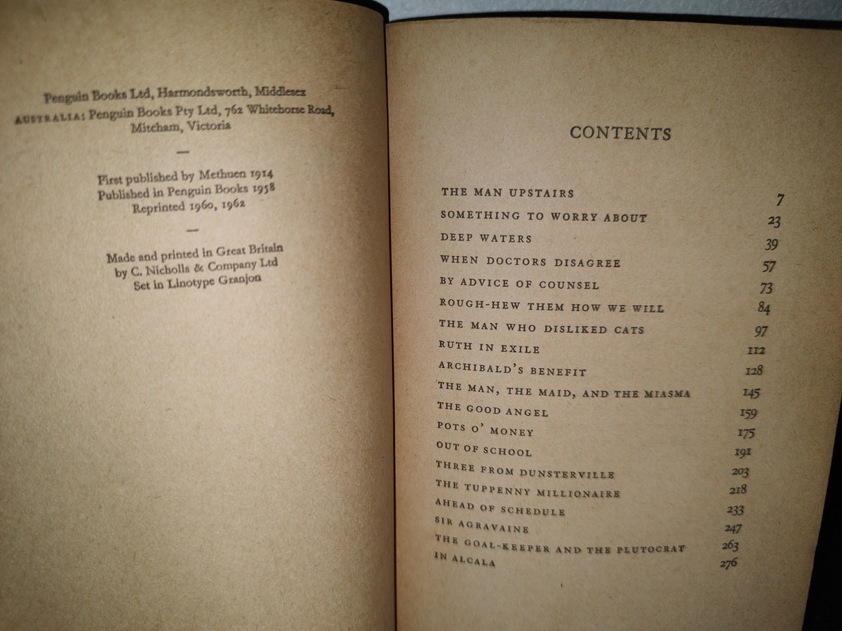 54- The Man Upstairs And Other Stories - P. G. Wodehose - 1962