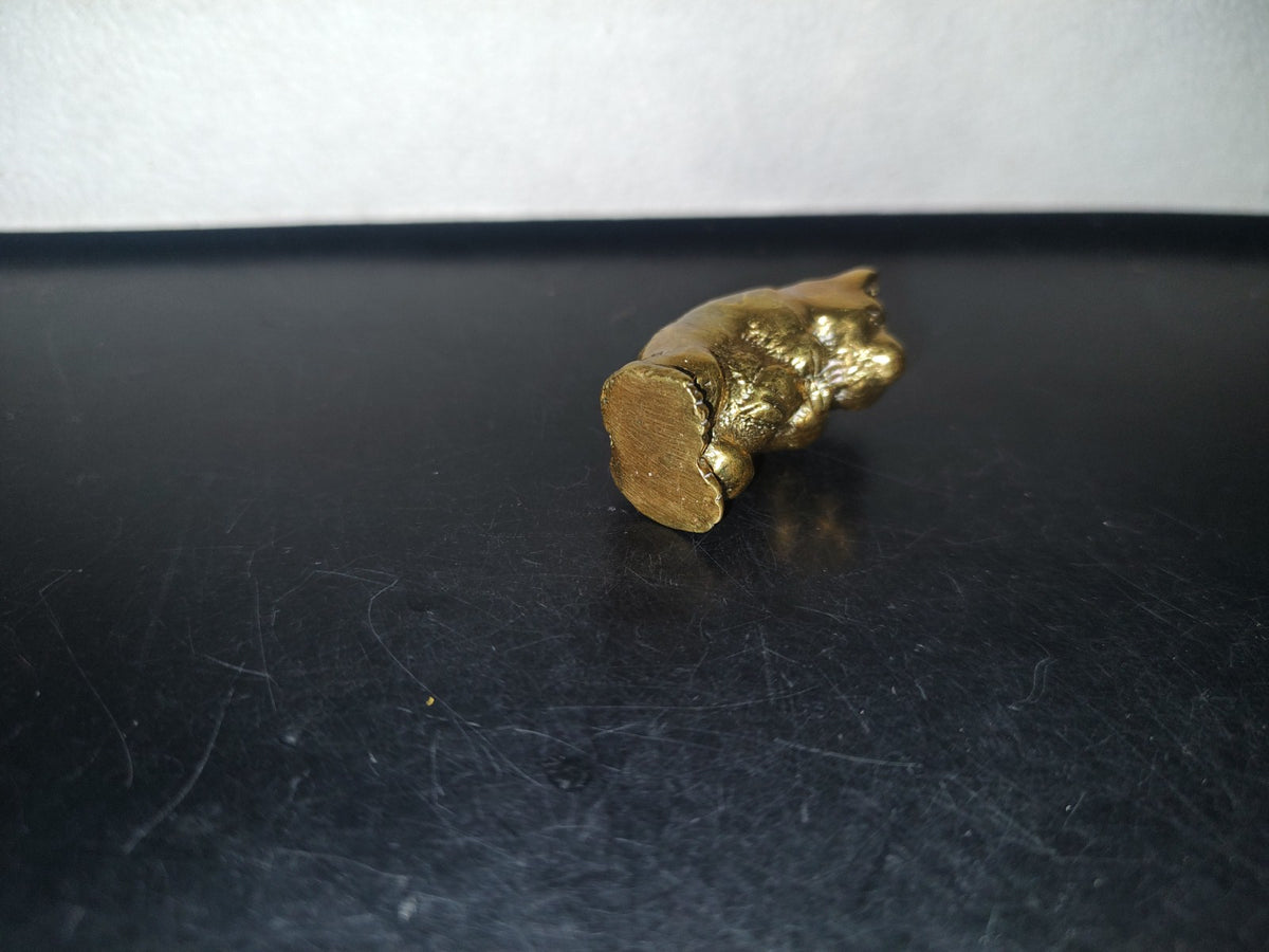 A2- Pieza De Bronce. Oso Tocando La Gaita - 70'S - 80'S