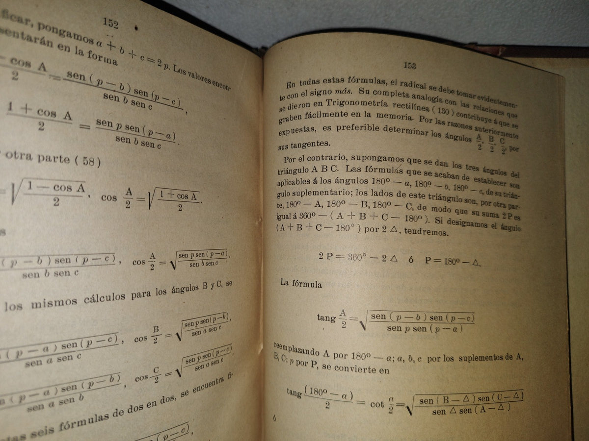 78- Antiguo Curso De Matemáticas. Tomo Ii- Segunda Parte Trigonometría Rectilínea - 1906