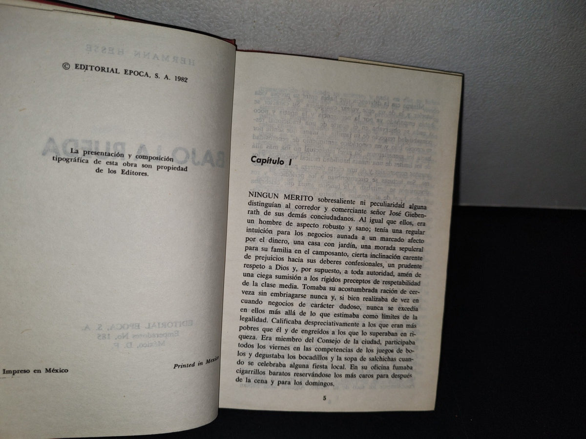 75- Bajo La Rueda - Herman Hesse - Editorial Época 1982