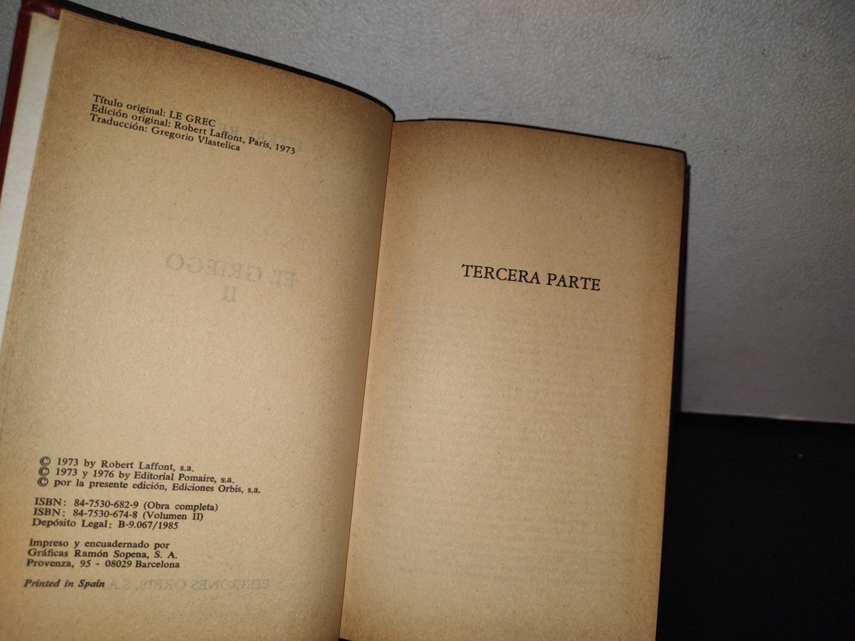 85- El Griego Ii - Pierre Rey - Ediciones Orbis, S. A. - 1973