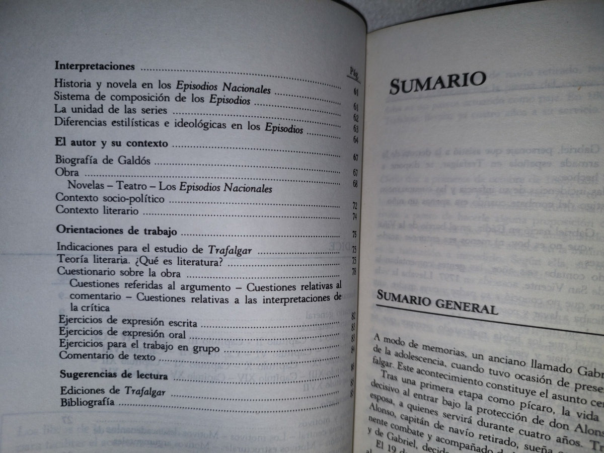188- Trafalgar - Benito Pérez Galdós. Colección Claves. Ana Torrico Gil - 1A. Ed. 1991