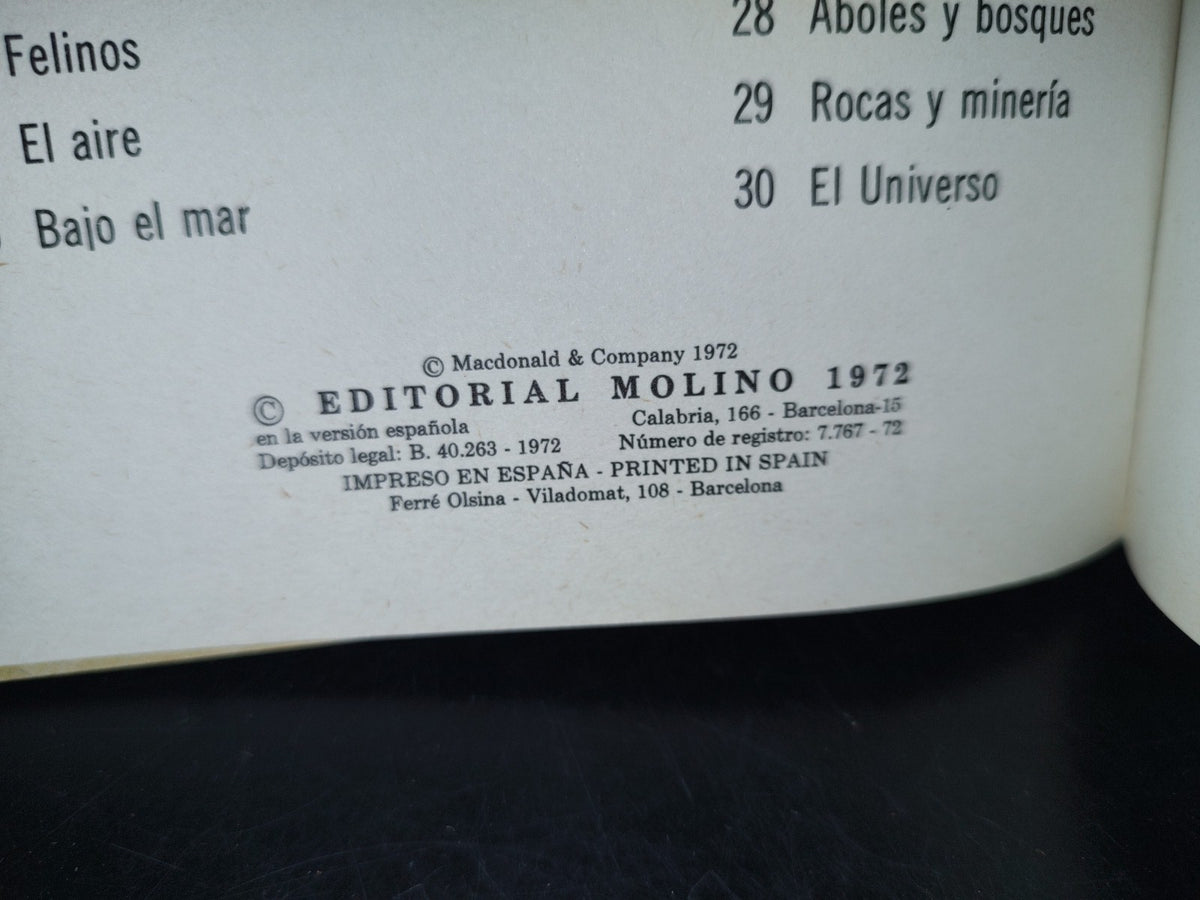 188- Mi Primera Biblioteca Básica 26. Monos Y Simios - Editorial Molino 1972