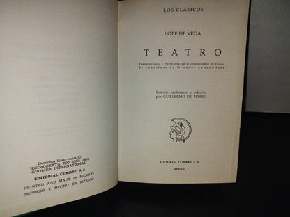 153- Los Clásicos. Lope De Vega. Teatro - Editorial Cumbre, S. A. - 1981
