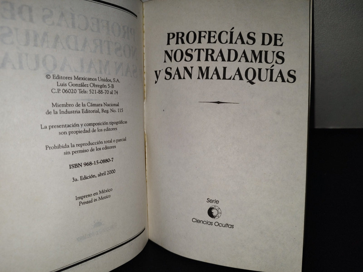 143- Profecías De Nostradamus Y San Malaquías - H. J. Forman