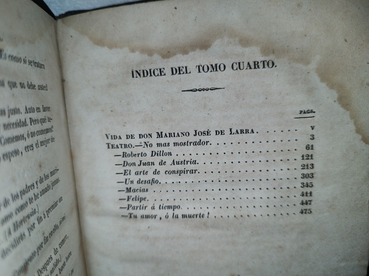 60- Obras Completas De Figaro (Don Mariano José De Larra) Tomo IV - 1843