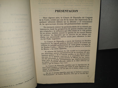 34- El Parlamento - Andrea Manzella - Instituto De Investigaciones Legislativas, México, 1987