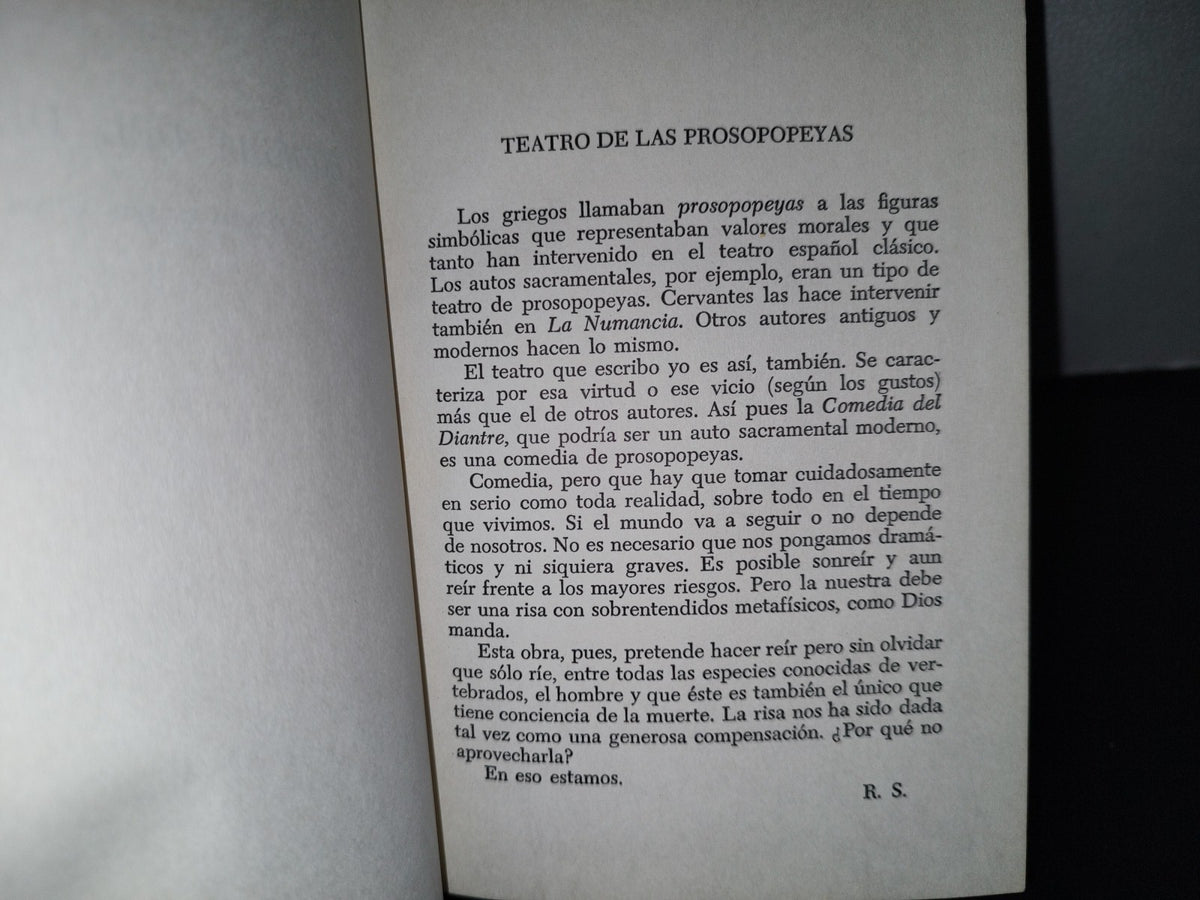 124- Comedia Del Diantre Y Otras Dos - Ramón J. Sender - Ediciones Destino - Primera Edición 1969