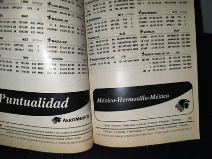 68- Aeroméxico. Itinerario - 2005