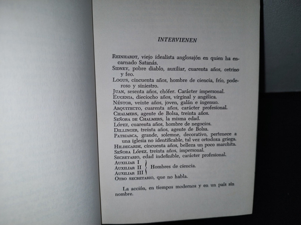 124- Comedia Del Diantre Y Otras Dos - Ramón J. Sender - Ediciones Destino - Primera Edición 1969