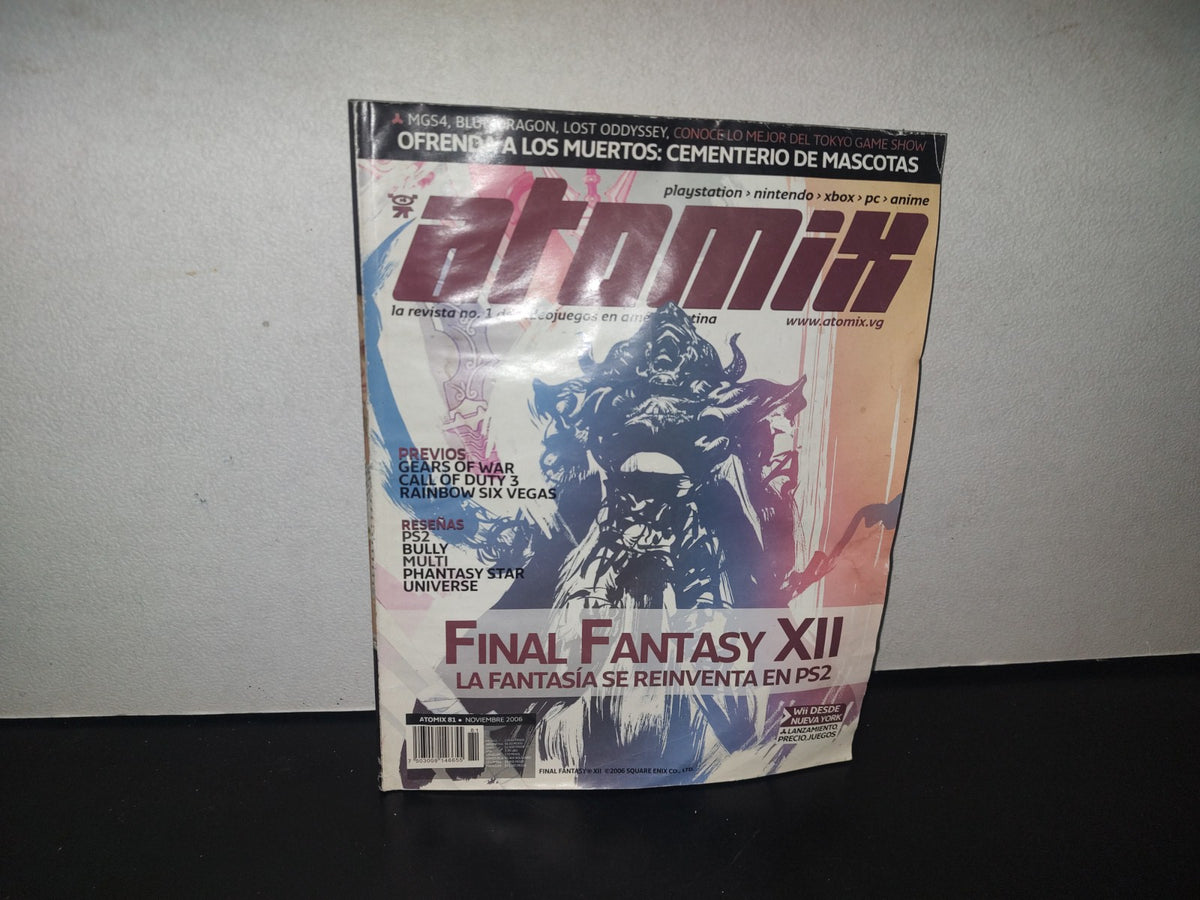 128- Revista Videojuegos Atomix. Final Fantasy Xii. La Fantasía Se Reinventa En Ps2. Noviembre 2006
