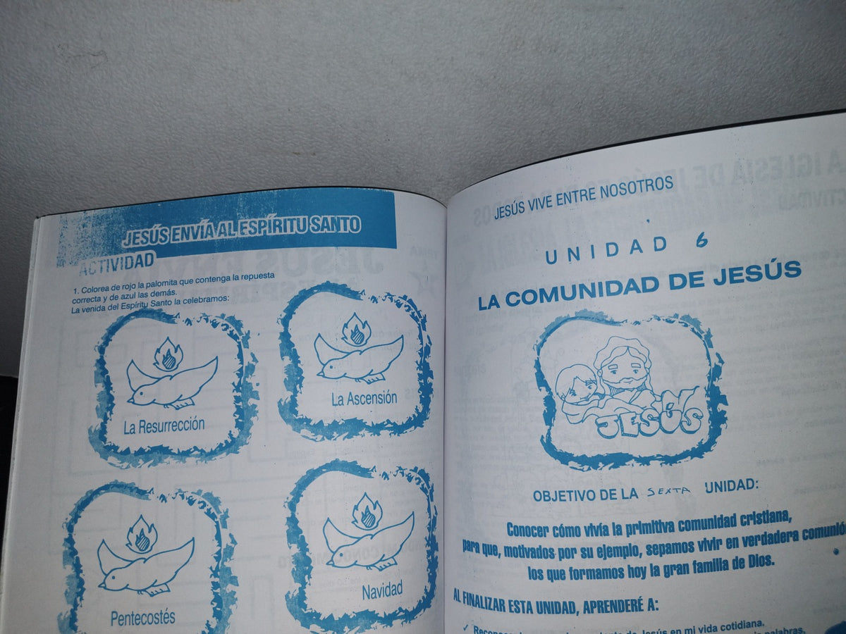 74- Catecismo. Primera Comunión. Jesús Vive Entre Nosotros. Dulce Corazón De María