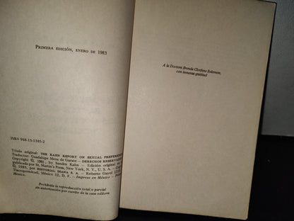 58- Reporte Kahn Acerca De Las Preferencias Sexuales - Sandra S. Kahn - Primera Edición 1983