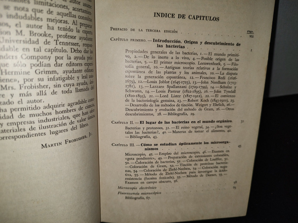 57- Elementos De Bacteriología - Martin Frobisher, Jr. - Primera Edición 1947