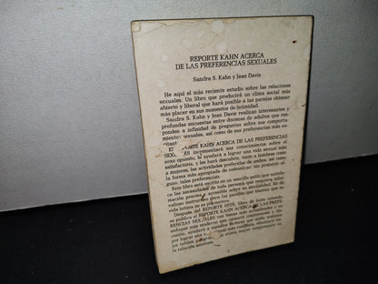 58- Reporte Kahn Acerca De Las Preferencias Sexuales - Sandra S. Kahn - Primera Edición 1983