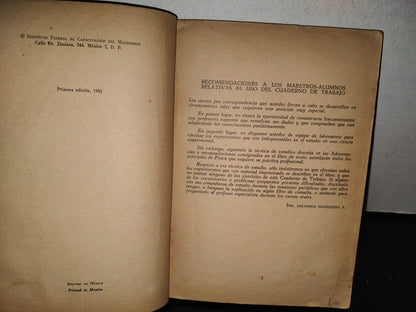 143- Física. Cuaderno De Trabajo. S. Mosqueira. Secretaría De Educación Pública, México, 1A. E. 1961