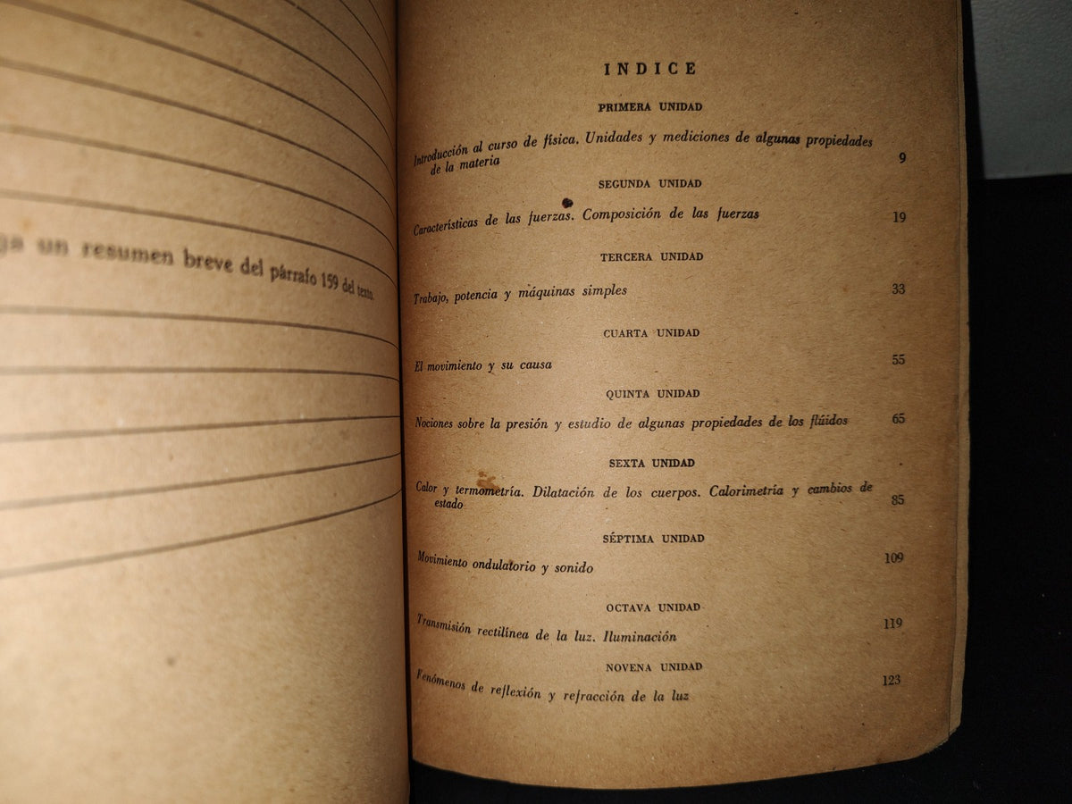 143- Física. Cuaderno De Trabajo. S. Mosqueira. Secretaría De Educación Pública, México, 1A. E. 1961