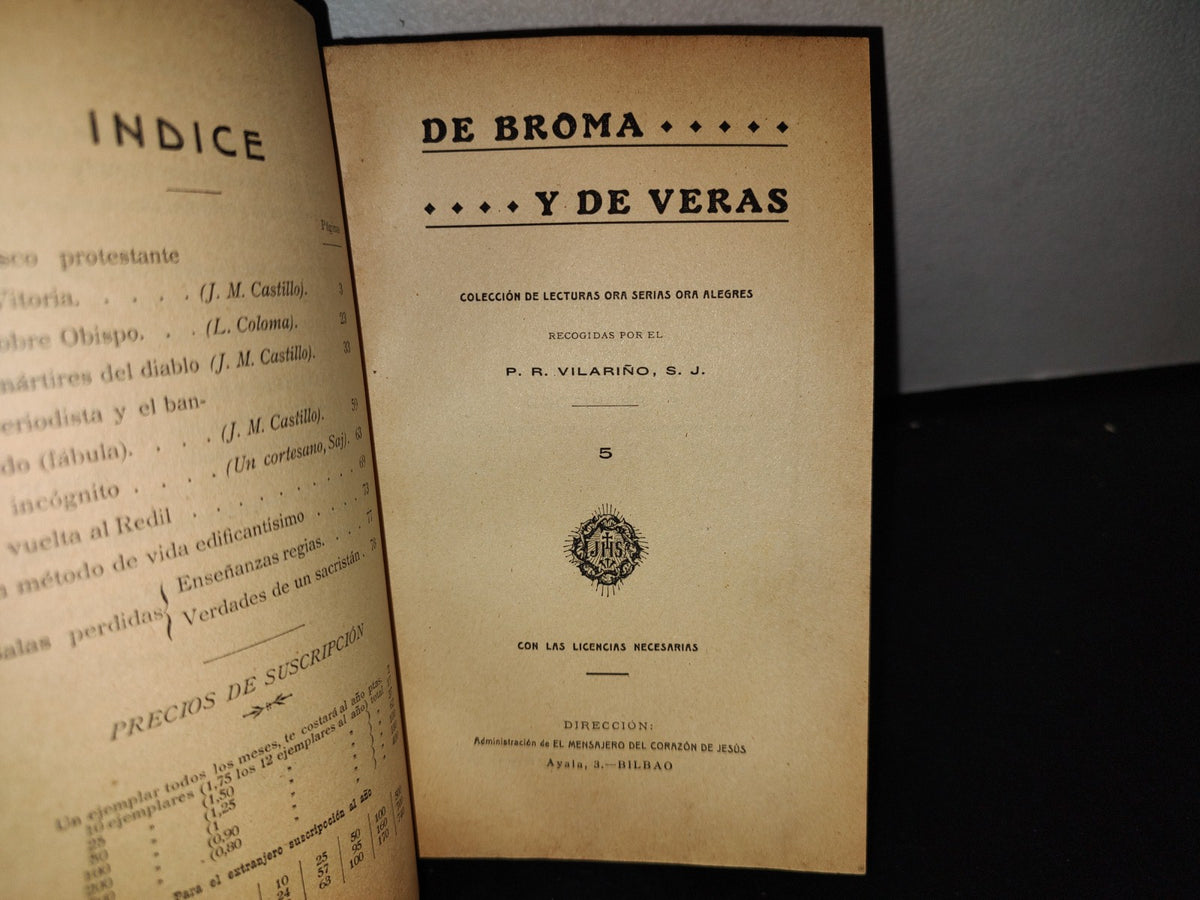 65- De Broma Y De Veras. Varias Obras De P. Villariño - 1900'S