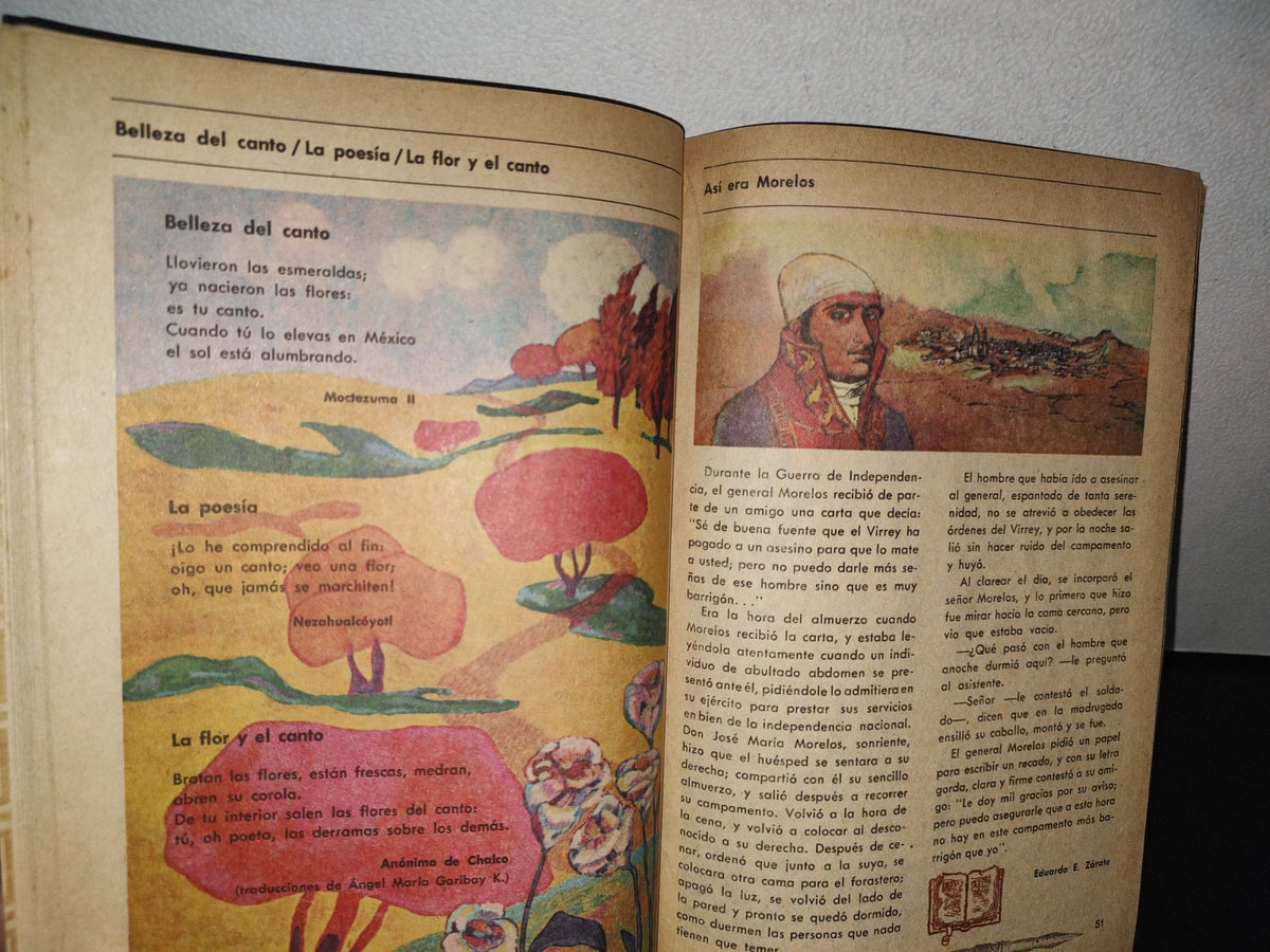 89- Libro De Primaria. Sep - Español, Sexto Grado De Lecturas - 1972