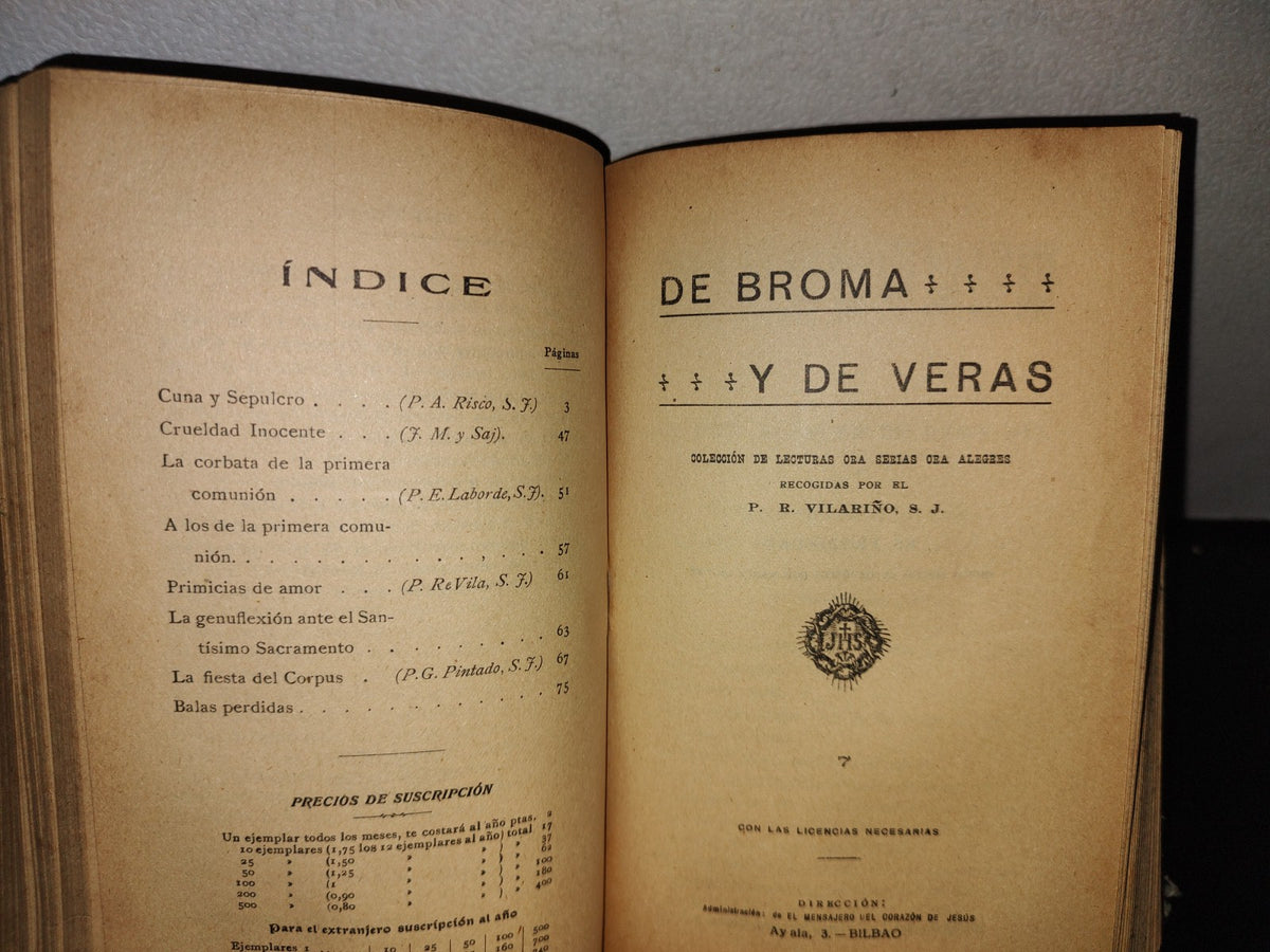 65- De Broma Y De Veras. Varias Obras De P. Villariño - 1900'S