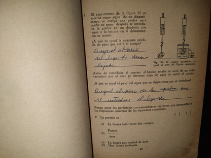 143- Física. Cuaderno De Trabajo. S. Mosqueira. Secretaría De Educación Pública, México, 1A. E. 1961