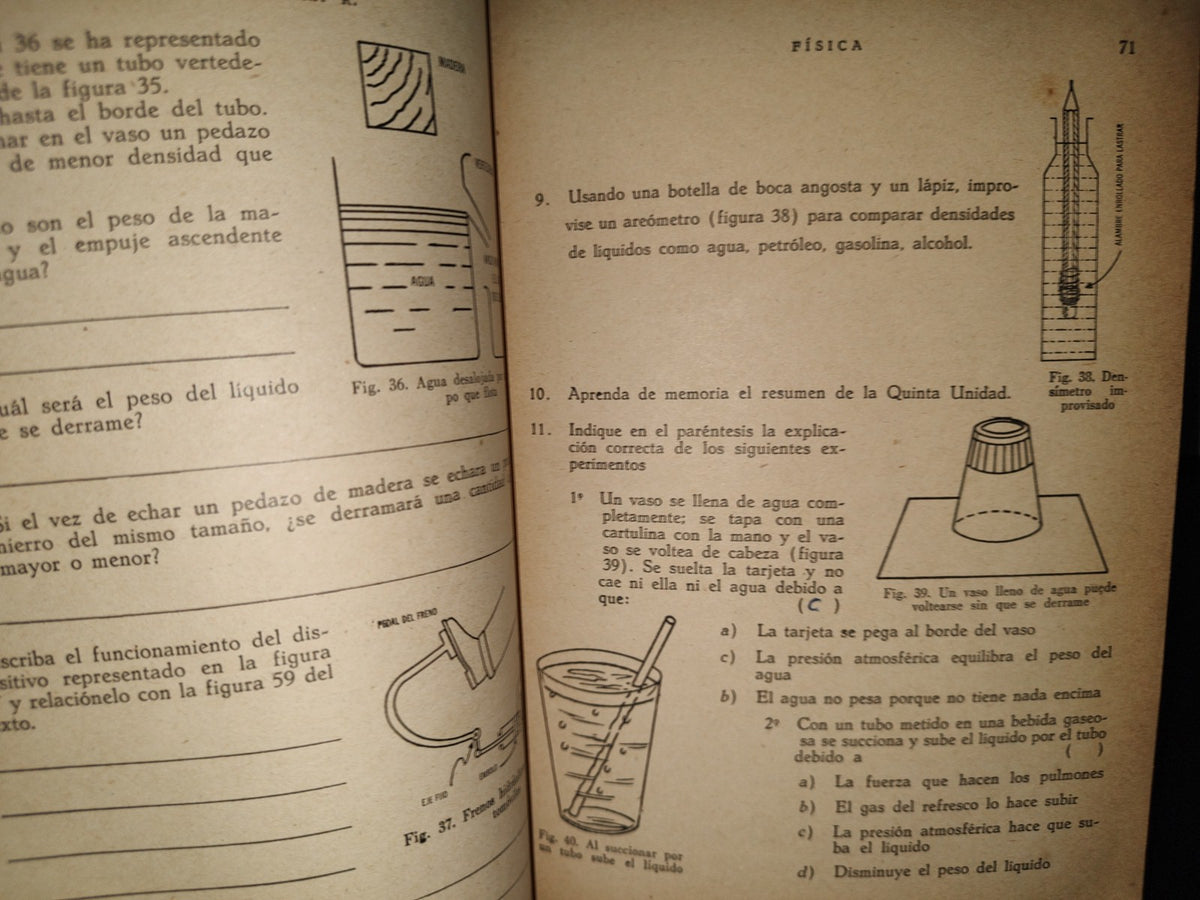 143- Física. Cuaderno De Trabajo. S. Mosqueira. Secretaría De Educación Pública, México, 1A. E. 1961