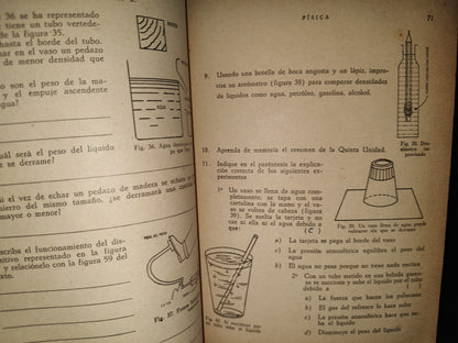 143- Física. Cuaderno De Trabajo. S. Mosqueira. Secretaría De Educación Pública, México, 1A. E. 1961
