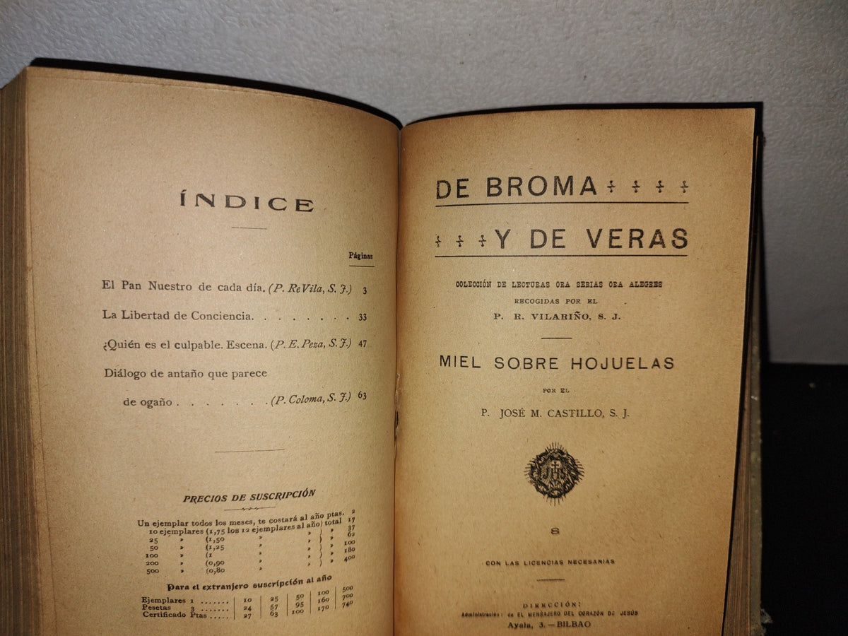 65- De Broma Y De Veras. Varias Obras De P. Villariño - 1900'S