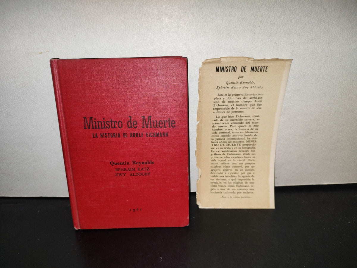 151- Ministro De Muerte. La Historia De Adolf Eichmann. Quentin Reynolds, Editorial Diana - Primera Edición  1961