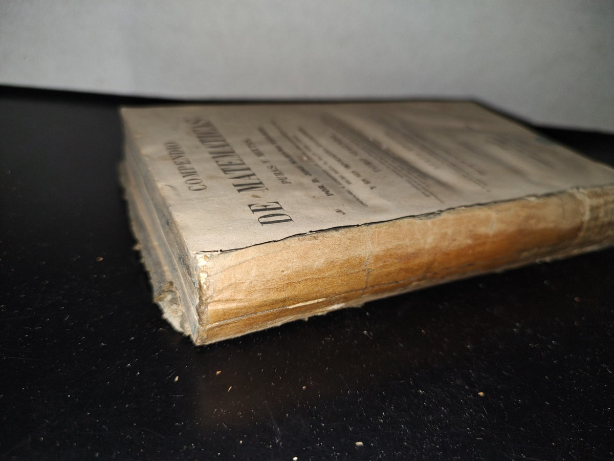 64- Compendio De Matemáticas Puras Y Mixtas - José Mariano Vallejo - Tomo Segundo - 1847