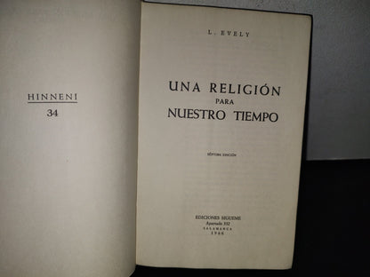 87-2- Una Religión Para Nuestro Tiempo - L. Evely - Ediciones Sígueme 1966