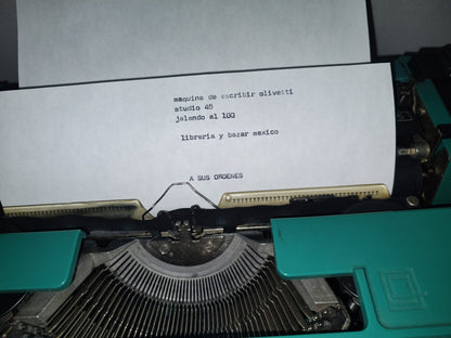 A1- Máquina De Escribir Olivetti Studio 45 - 70'S