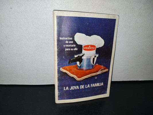 84- Antiguo Instructivo Recetario De Cocina Para Olla Presto - 70'S