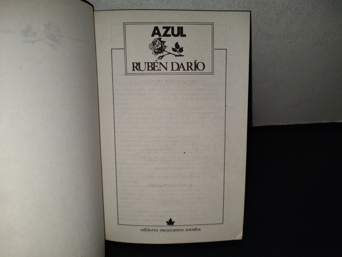 143- Azul - Rubén Darío - Editores Mexicanos Unidos - 1992