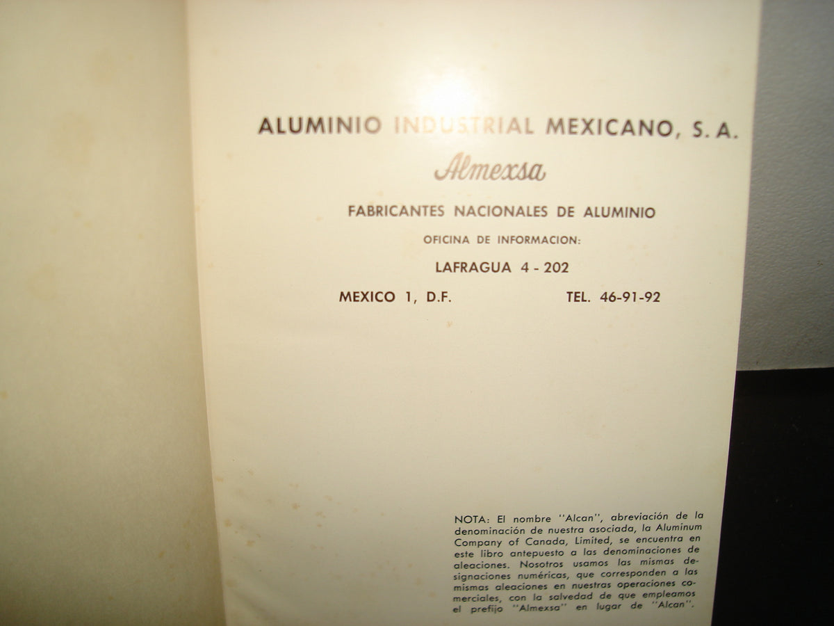 160- Manual Del Aluminio - Aluminio Industrial Mexicano S. A. Almexsa - 70'S