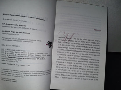 78- Mariano Azuela Para Jóvenes, Infancia Y Adolescencia. Gobierno De Jalisco - 1A. Ed. 2009