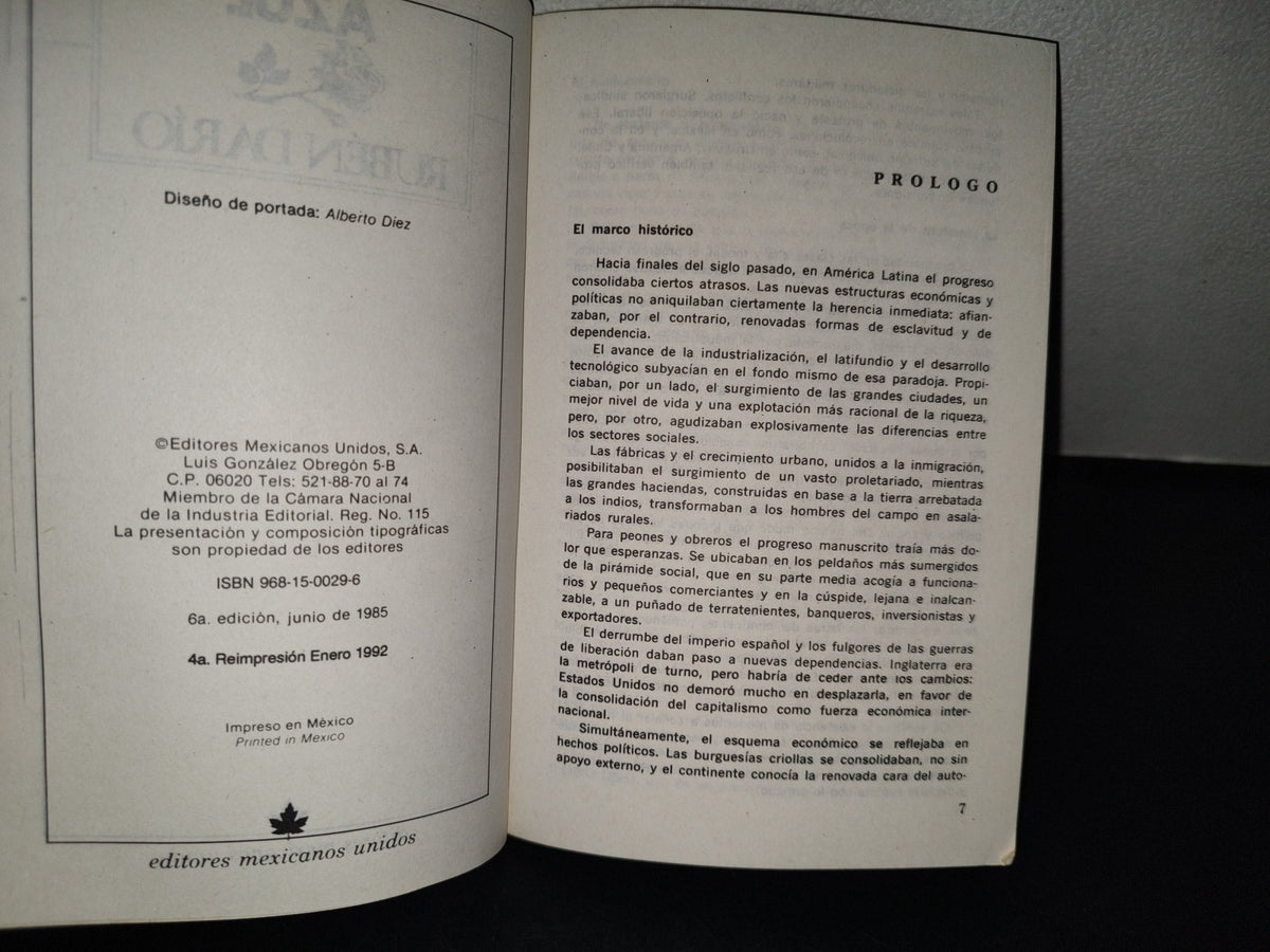 143- Azul - Rubén Darío - Editores Mexicanos Unidos - 1992