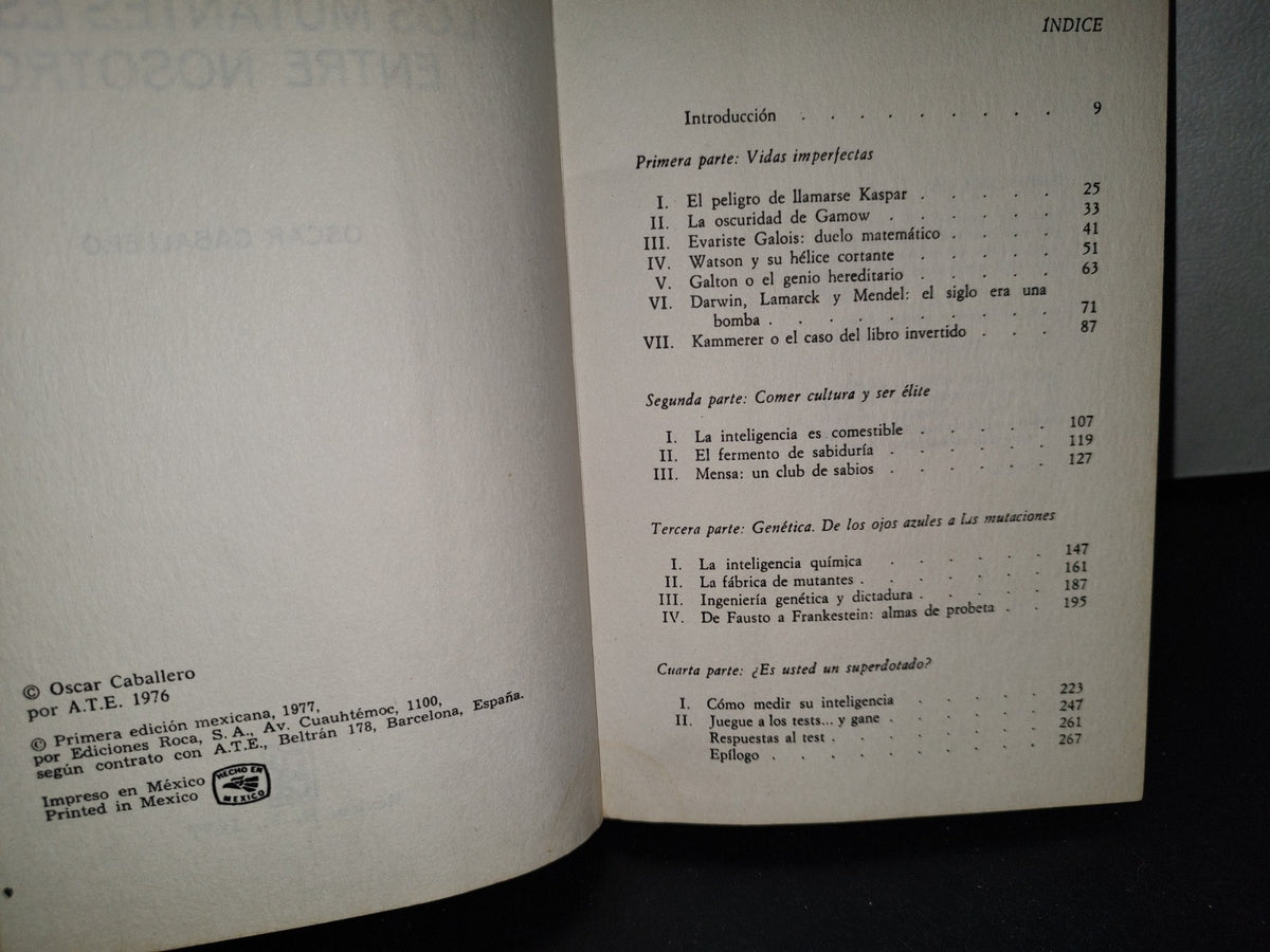 54- Los Mutantes Entre Nosotros - Óscar Caballero - Primera Edición 1977