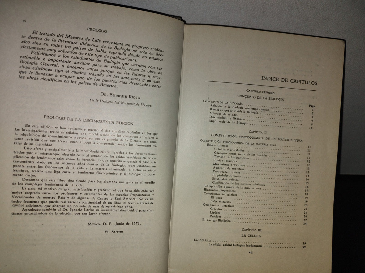 100- Biología General - Dr. José De Lille - 1971