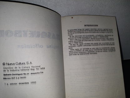 87-2- Basquetbol. Reglas Oficiales - Nueva Cultura, S.A. - 1983