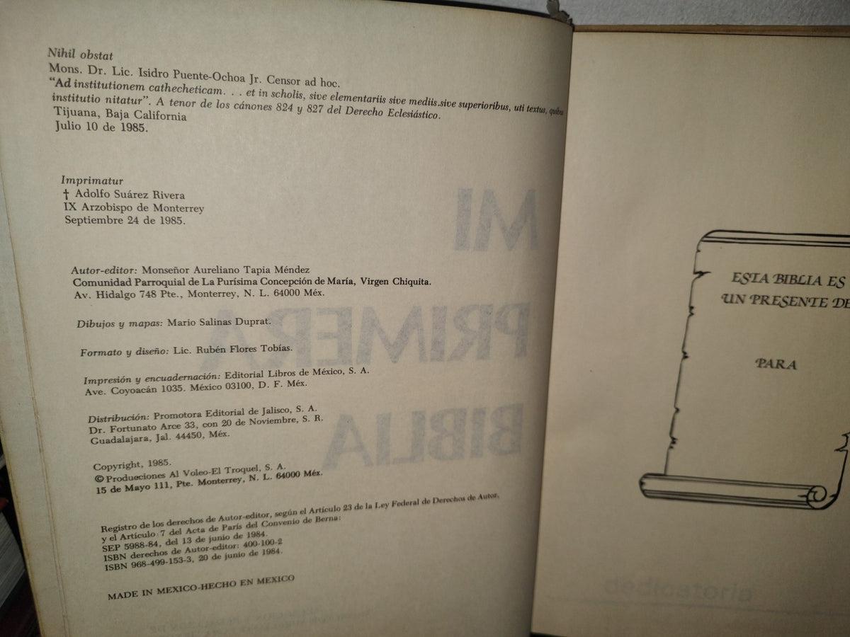 74- Mi Primera Biblia - Editorial Libros De México - 1985