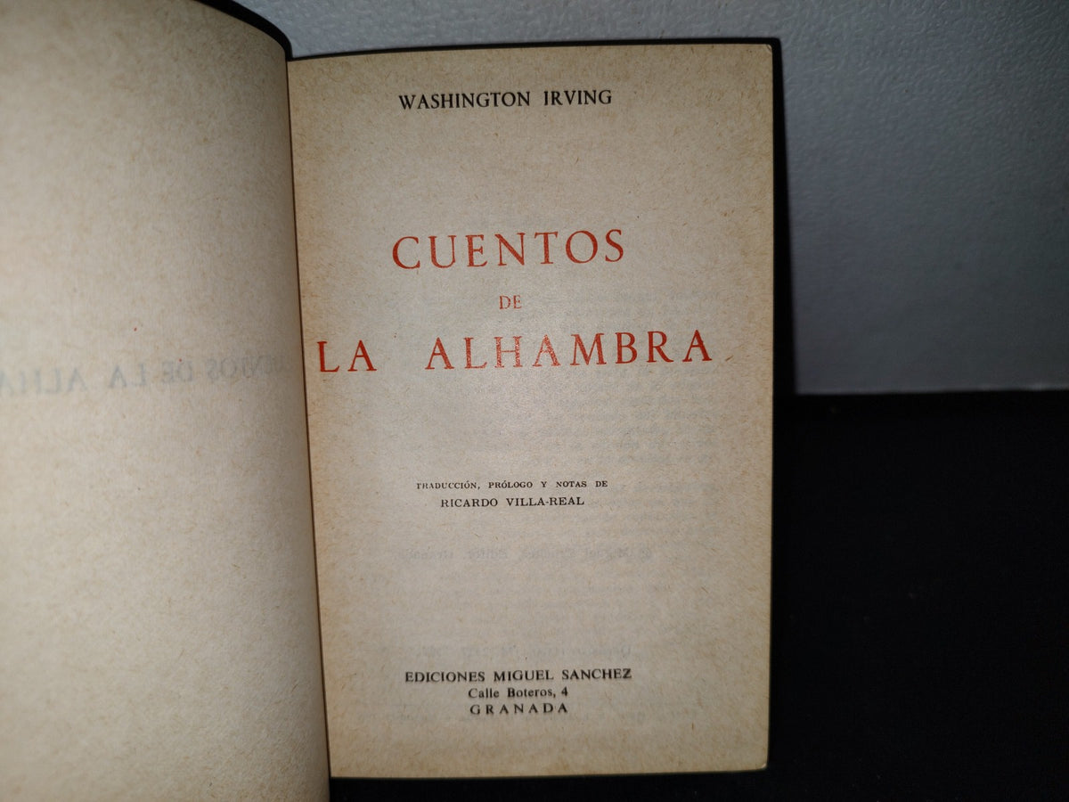66- Cuentos De La Alhambra - Washington Irving - 1971 - Ediciones Miguel Sánchez