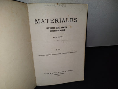 75- Materiales. Preparación, Técnica Elemental. Conocimientos Básicos. Sep - 1969