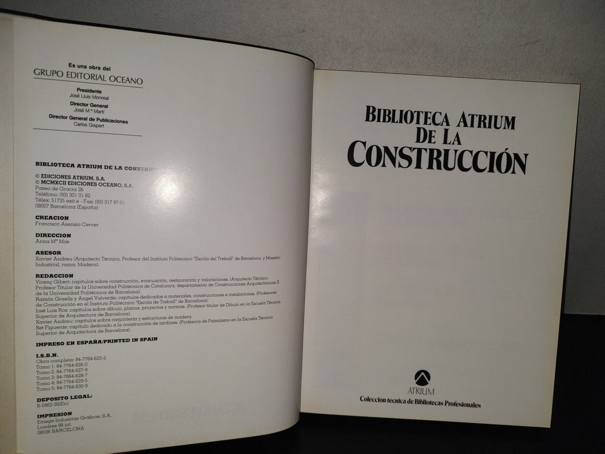 202- Biblioteca Atrium De La Construcción 5 - Ediciones Atrium, S. A.