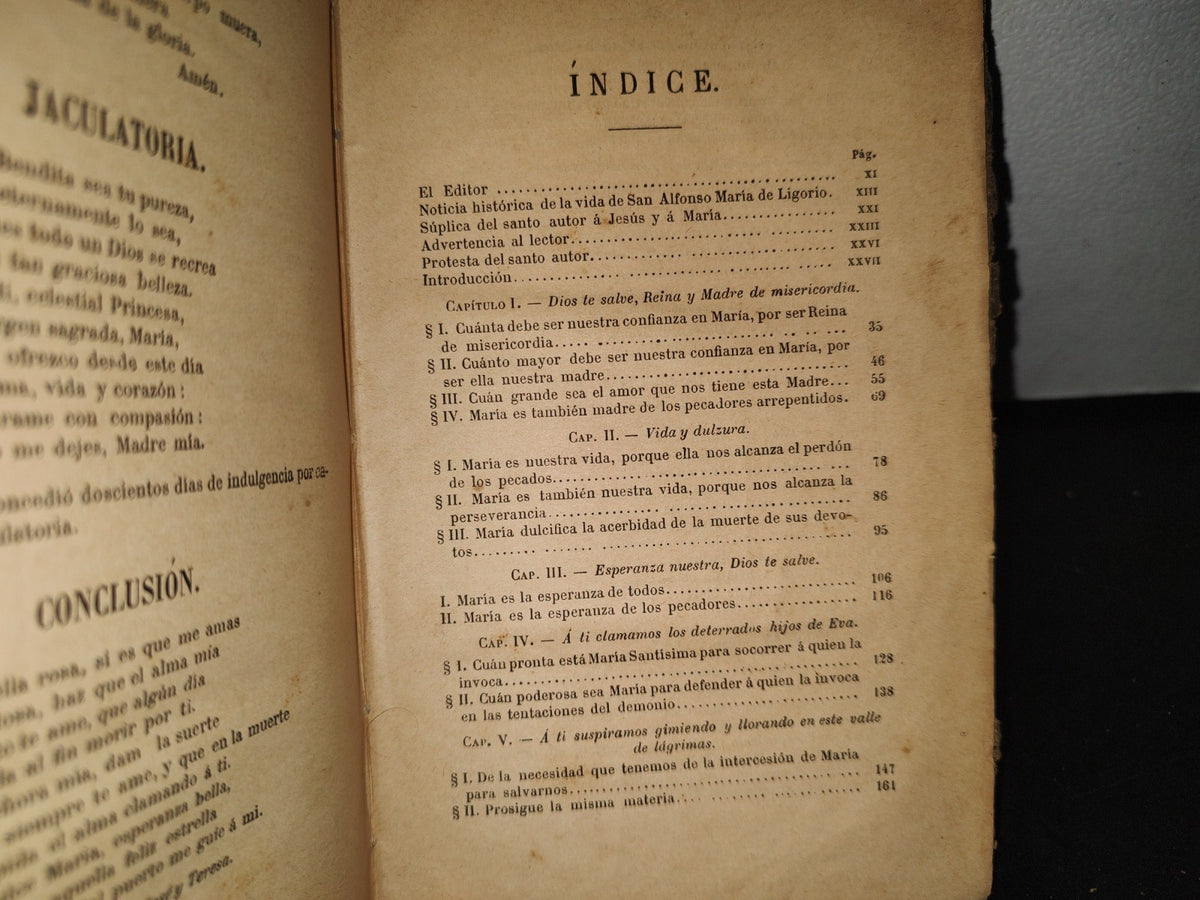 60- Las Glorias De María. Obra Útil Para Leer Y Predicar. Alfonso María De Ligorio - 1896