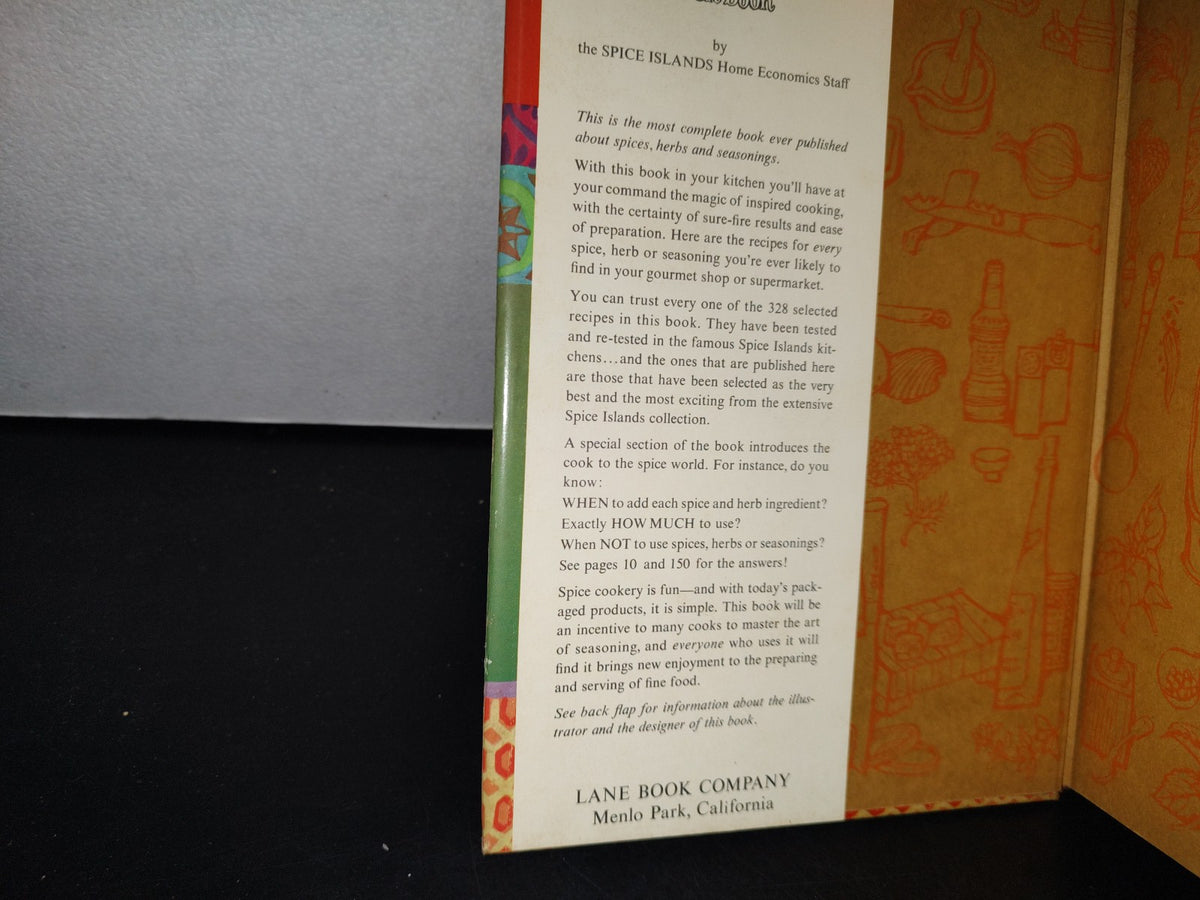 174- The Spice Islands Cookbook - Lane Book Company - First Printing October 1961